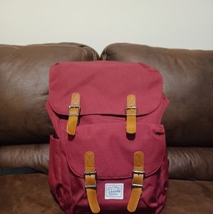 VASCHY Vintage Backpack for Women, Water Resistant Laptop Backpack Burgundy